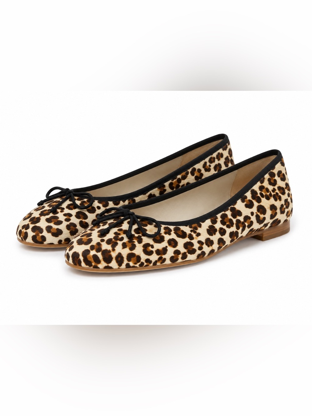 Anthropologie Guilhermina Leopard Calf Hair Ballet Flats Size 10 Made in Brazil